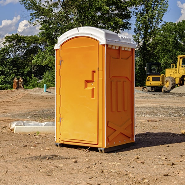 how often are the portable restrooms cleaned and serviced during a rental period in Canonsburg